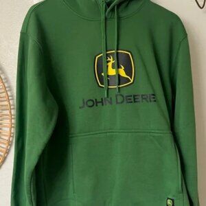 Authentic John Deere Forest Green Men's Hoodie Size: Medium